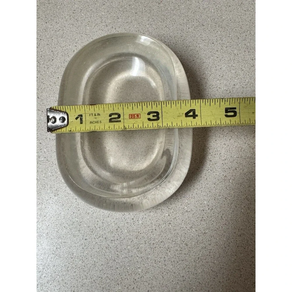 Vintage MCM Acrylic Lucite Soap Dish Trinket Jewelry - MINIMALIST VTG